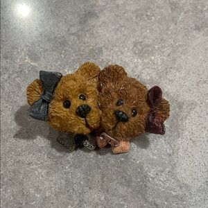 Adorable Boyds Bear Brooch Twins